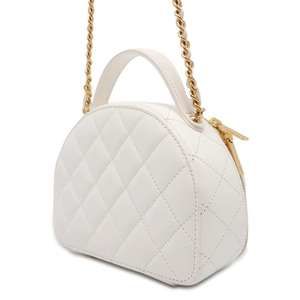Chanel Coco Lambskin Bag Matelasse Mark White